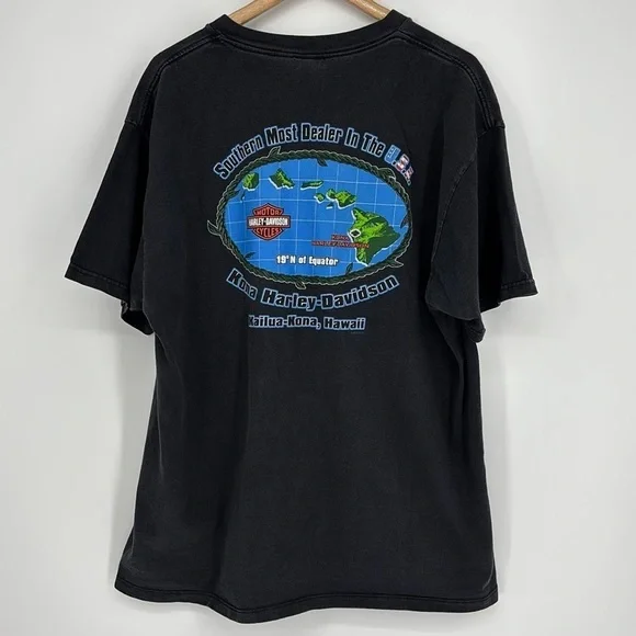Harley Davidson Vintage USA Tee Southern Most Dealer Kona Hawaii Men’s Size XXL - Picture 7 of 9